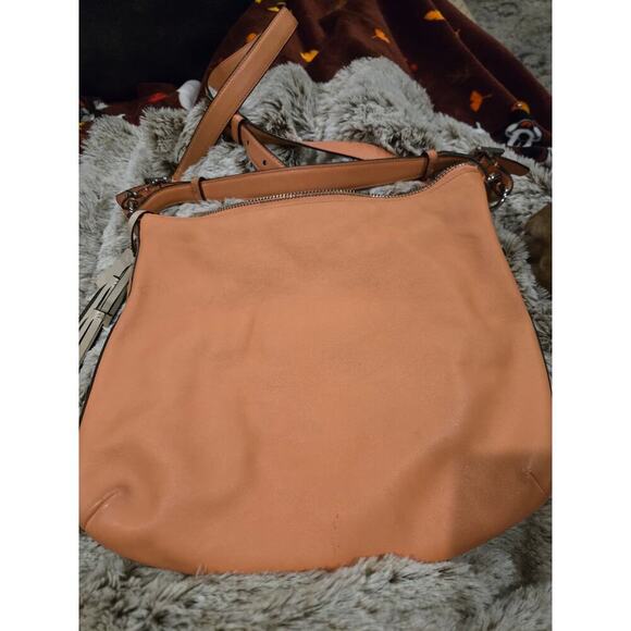 Coach Legacy Courtenay Hobo Bag Coral Sand Perforated Leather - Picture 5 of 11